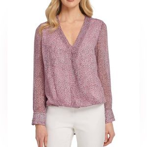 DKNY Faux Wrap Blouse Size XL